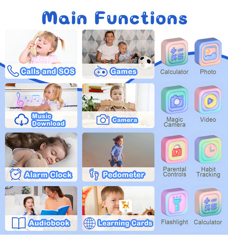 Reloj Inteligente 2G Llamadas Sos SmartWatch Con Camara Relojes De Juego X53 Sjrohe Relojes Inteligentes Llamar Niños Relojes Inteligentes,Relojes Inteligentes Con Ranuras Para Tarjetas Sim color Azul