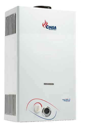 Calentador De Agua Cinsa Cin-13 B A Gas Blanco Blanco Glp