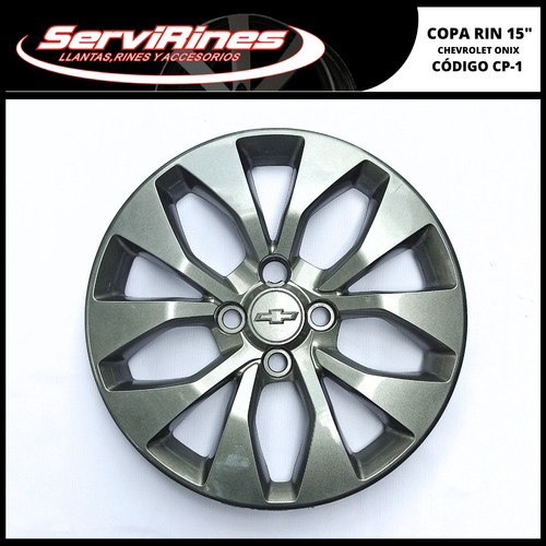 X1 Copa De Rin 15, Chevrolet Onix, Gris Oscuro. Cod. Cp-1