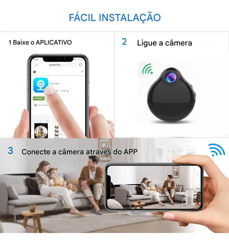 Hd Mini Câmera Espiã Wi-fi Colar Pingente Gravação Digital