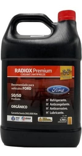 Refrigerante Radiox Premium Ford Galon 3.785l.