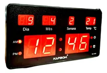 Comprar Relógio De Parede Led Digital Temperatura Data Alarme 