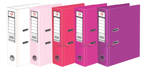 Set X5 Biblioratos The Pel A4 Ancho Forrados Pink Up Colors!