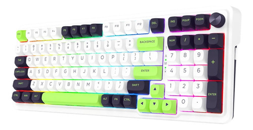 Teclado Redragon Eisa K686wgb-rgb-max Wireless Ingles Verde