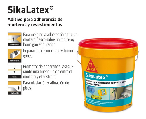 Sika Latex Promotor De Adherecia Para Morteros 18 Lts