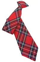 Comprar Corbata Con Clip A Cuadros Escoceses Rojos De Royal Stewart 