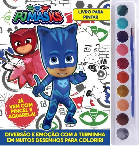 PJ Masks Livro para Pintar com Aquarela, de  On Line a. Editora IBC - Instituto Brasileiro de Cultura Ltda, capa mole em português, 2020