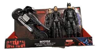 Juguete De Acción Batman Con Motocicleta Y 3 Figuras Mas