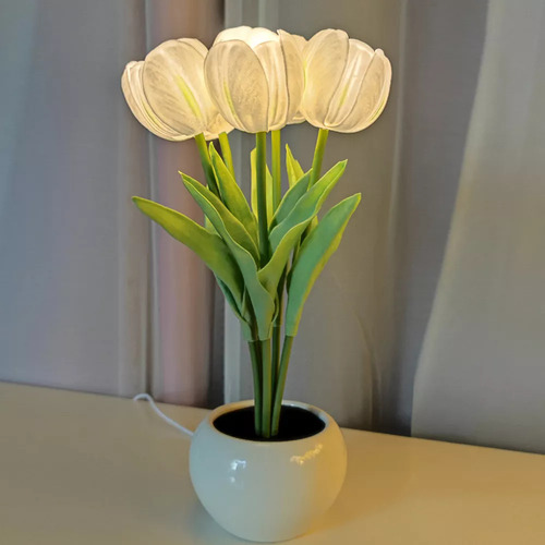 Nueva Luz Nocturna Usb Tulip Led Con Interruptor