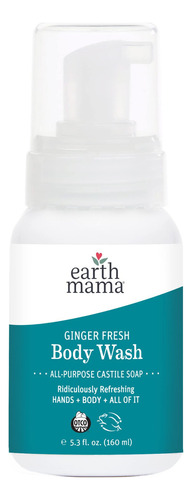 Earth Mama Ginger Fresh - Jabón Espumoso Para Manos Y Cuer.