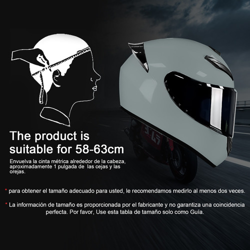 Casco De Motocicleta Visor Solar Integral Aprobad Por El Dot Plateado Solido 2xl