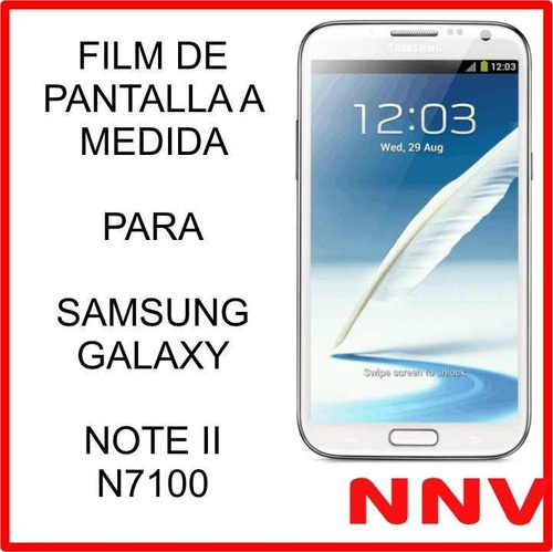 Lamina Pantalla Samsung Note 2 Plastica(no Vidrio) Protector