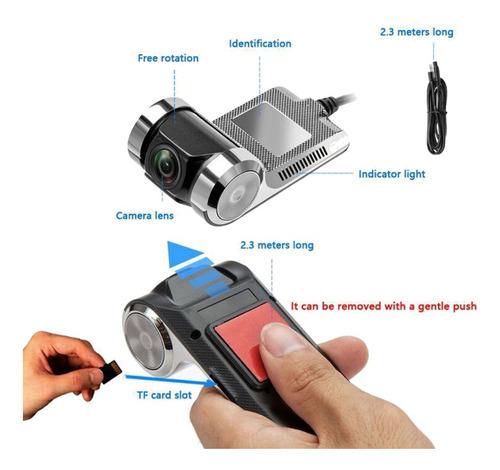 . Dash Adas Coche Dvr Adas Dashcam Dvrs Video Hd 720p Usb