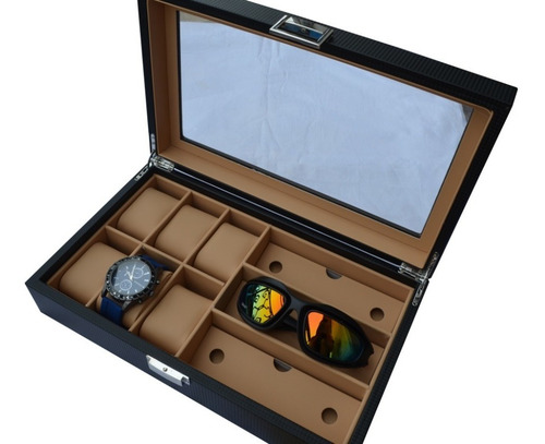 Imagen 5 de 6 de Organizador De Relojes Y Lentes Caja Calidad Premium