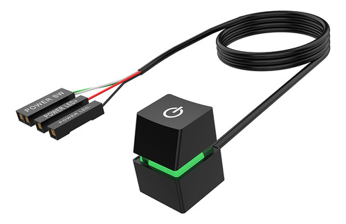 Interruptor De Escritorio Pc Placa Base Botón Verde Verde