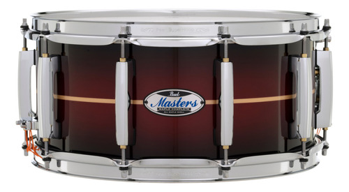 Caixa Pearl Masters Maple 14x6 Mct1465s 836 Red Burst Stripe