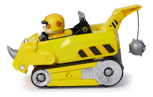 Paw Patrol Jungle Pups Vehículo Rion De Rubble Con Figura Amarillo
