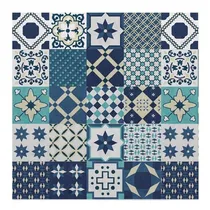 Comprar Plancha Vinilo Lamina Azulejo Mosaico Piso Adhesivo 2x0.70m Color 12 Old Blue