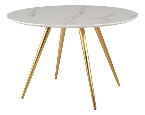 Brüm - Mesa De Comedor Split 120cm. Cubierta Redonda Blanco