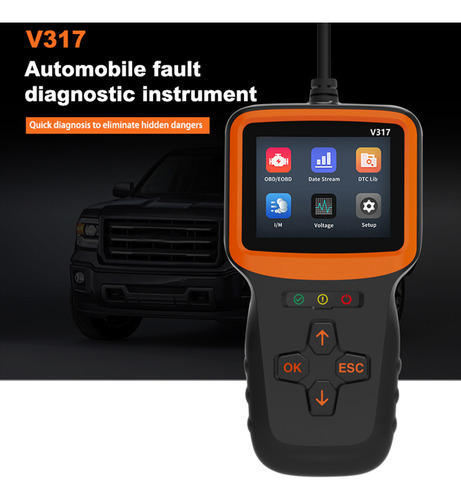 Escáner V317 Obd2, Herramienta De Diagnóstico Profesional Au