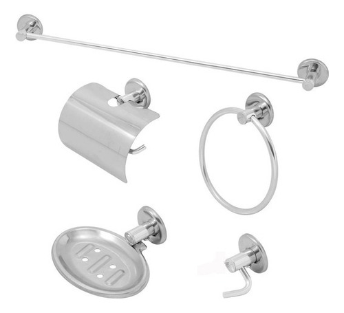 Kit Accesorios Para Baño Acero Inoxidable 