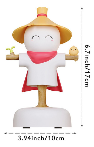 Luz Nocturna Con Forma De Espantapájaros, Usb, Decoración De