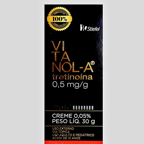 Vitanola 0,5mg Original Anti Acne Manchas Rugas Melasma Todo Tipo De Pele Noite