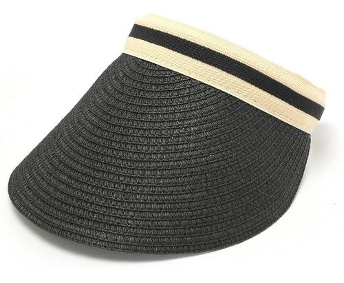 Imagen 2 de 3 de Visera Gorra Sombrero Mujer Rafia Playa