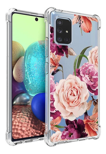 Funda Para Samsung Galaxy A71 5g - Transparente/flores