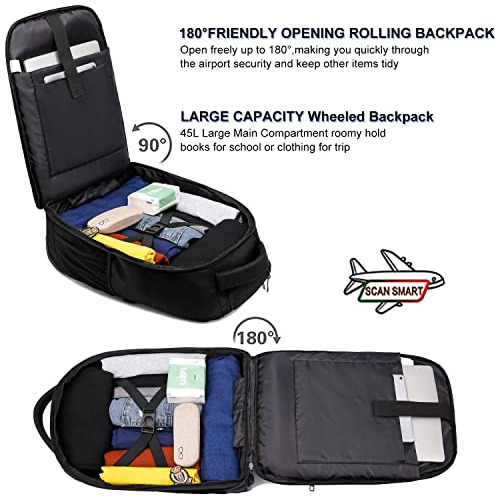 Mochila Rodante, Mochila Grande Con Ruedas Para Hombres Y Mu