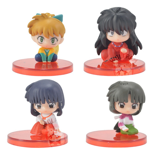 Figura Muñecos Gashapone Inuyasha Kikyou Shippo Sango X4u