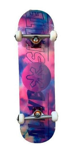 Imagem 2 de 4 de Skate Montado Iniciante Allyb - Névoa