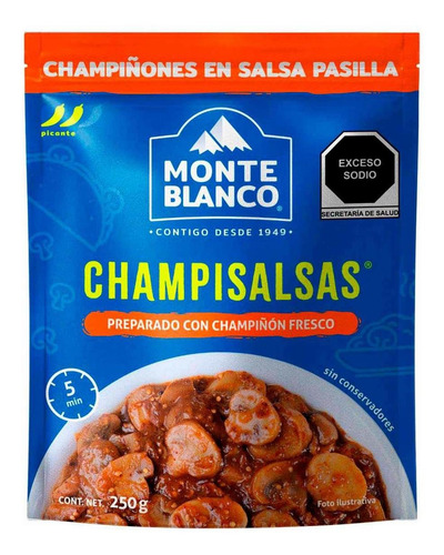 Champisalsas Champiñones Monteblanco Salsa Pasilla 250g