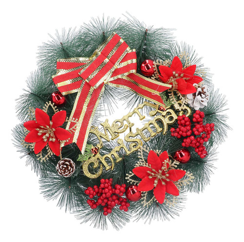Corona De Navidad, Guirnalda De Pino Artificial, Puerta De N