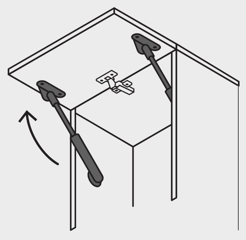 Bisagra Pistón A Gas Para Puertas Muebles 12kg 120n Hermex