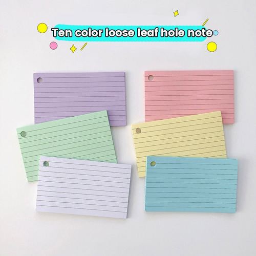 Folder Memo Book, Tarjetas De Revisión De Hojas Sueltas Con