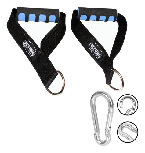 Agarraderas Tipo D Nylon Ajustables Gimnasio Maneral Polea