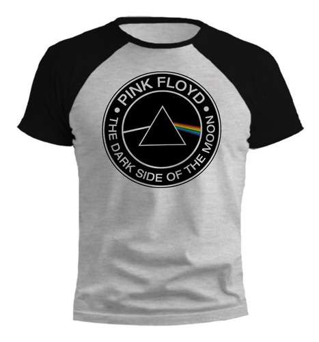 Remera Pink Floyd Dark Side Of The Moon Gris Ranglan