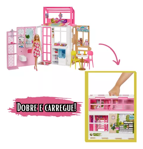 Playset e Boneca - Barbie - Estate - Nova Casa Glam - Mattel