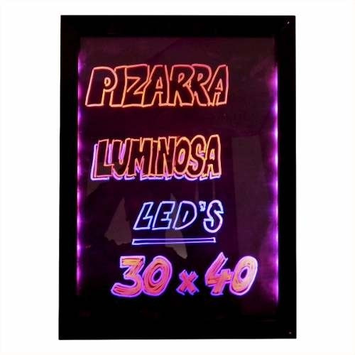 Pizarra Led Luminosa 40*30  Con Paño De Regalo 