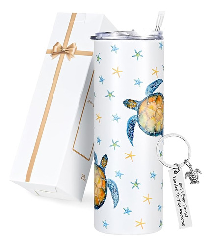 Regalos Tortugas Marinas Para Mujeres Vaso Viaje Delgado Reg