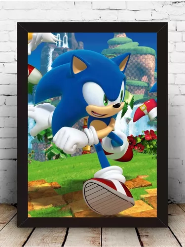 Quadro Sonic 2 O Filme 2022 Tails Pôster C/ Moldura 45x33 A3