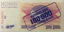 Comprar Billete Bosnia Año 1993 100.000 Dinara Sin Circular