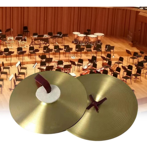 2x Crash Cymbals Alloy Musical Instrument 16 Polegadas