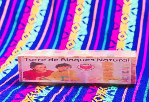 10 Torres De Bloques Naturales| Juego De Mesa 20.5x4.5x4.5