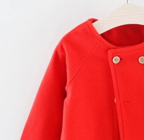 Abrigo Para Bebe Elegante Rojo Línea A