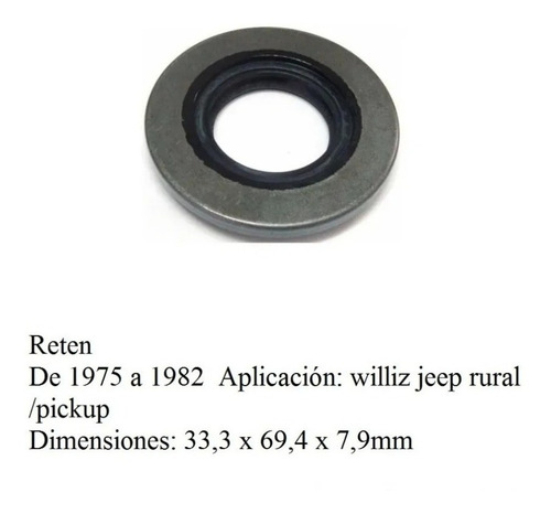 Reten Cubierta De Diferencial Jeep Williz Rural Pickup 75a82