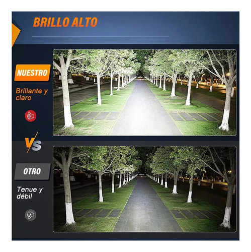 Par Faros 7 Auxiliares 6500k Blanco/ámbar Parpadeo 5 Modos