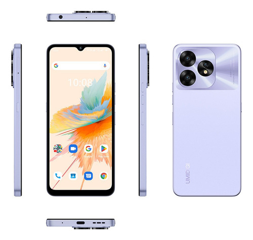 Umidigi A15 Cell Phones (16g+256g), Android 13 64mp Main Camera Octa Core Pantalla De Gota De Agua De Vista Completa Hd+ De 6,7 Batería De 5000 Mah