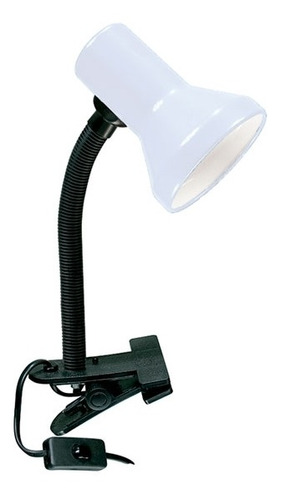 Velador De Pinza Blanco Calidad Interelec Apto Led